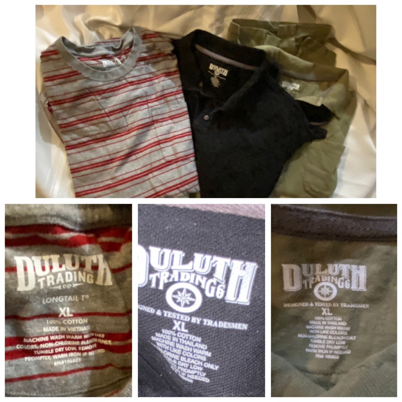 Duluth Trading Co Men’s Fire Hose Canvas Jeans  Work Lot 7 Pants 38 3 Shirts XL image 10