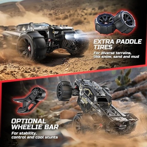 DEERC 1:14 Fast Brushless RC Cars for Adults & Boys, Max 50+ MPH, 2 3S Lipo - Picture 2 of 6