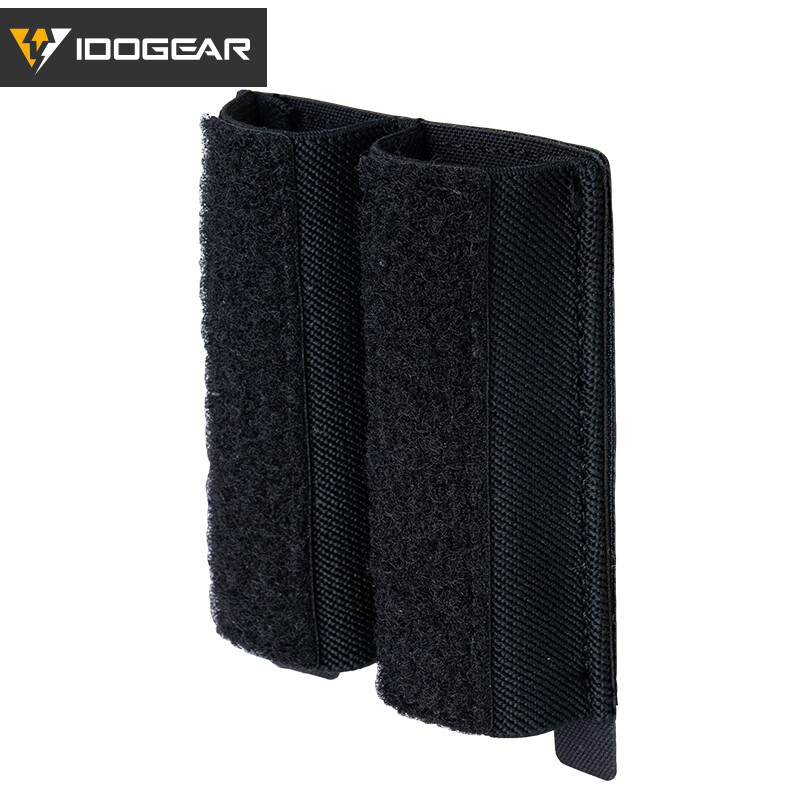IDOGEAR Tactical 9mm Double Mag Pouch Pistol Mag Carrier Airsoft Gear Hook&Loop-image