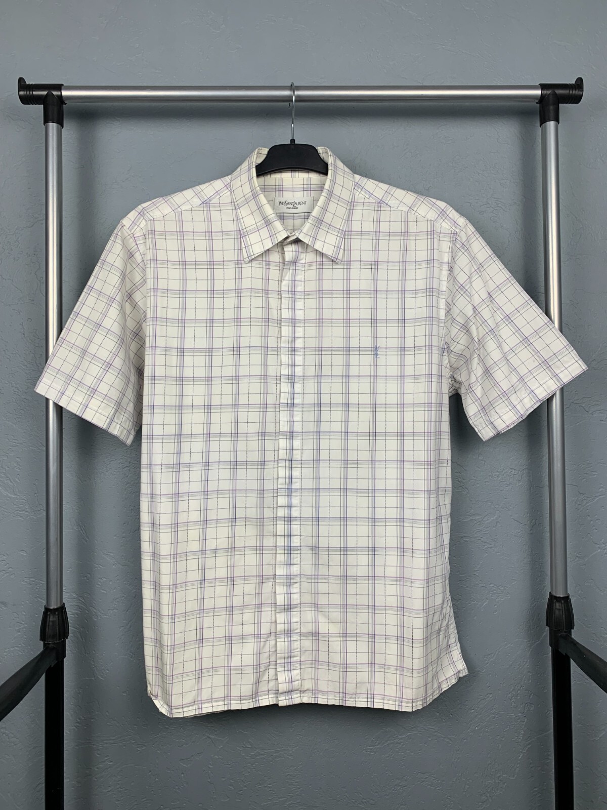 Camicia da uomo Yves Saint Laurent YSL manica corta taglia L