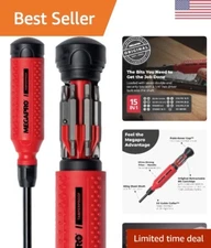 Security Screwdriver Set - 15 in 1 Multi-Bit Screwdriver With ¼” Hex Shaft fo...