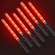 	6 Pack Traffic Wand 21Inch Led Traffic Control Baton Safety Light Wands	