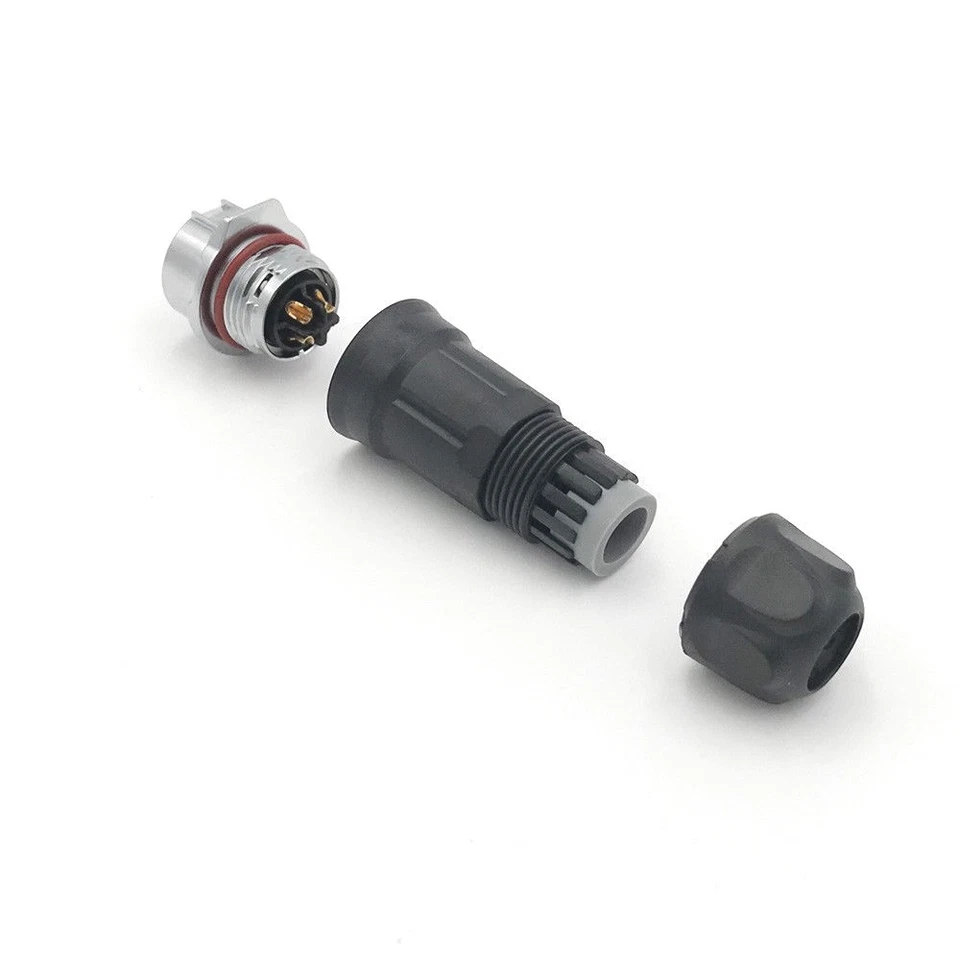 4 Pin M16 Size Power Signal Circular Connector Female Dock Plug Outdoor IP67 - Image 2 of 3