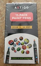 ARTIQO • Paint Pens - Medium Point / Oil Based - Set of 15 Assorted Colors