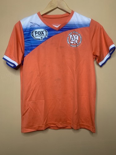 Fox Sport Kids Unisex Size YL Soccer Shirt Sport Orange V Neck Short Sleeve - Picture 2 of 18