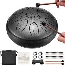 Steel Tongue Drum 11 Notes 6" C-Key Panda Balmy Drum Percussion Adults Kids Gift
