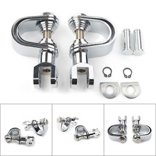 25mm & 32mm Motor Chrome Highway Engine Crash Bar Mount Foot Peg Clamp Kit steel