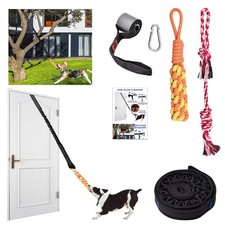 KATOLK Door Anchor Dog Hanging Bungee Tug Toy for Small Pull Rope Orange