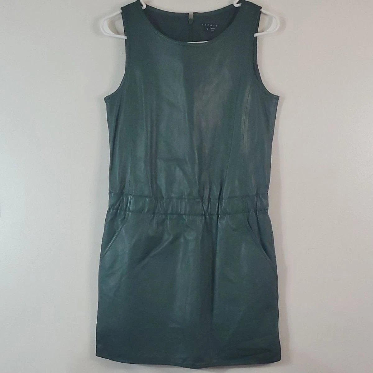 tuckernuck emerald green dress faux leather midi green dress – Gifty's Place main image 1