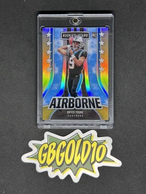2023 Panini Rookies & Stars Airborne Bryce Young #AI-5 Gold Prizm 9/10 Jersey #