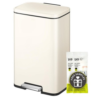 Kitchen Step Trash Can 50L Vanilla Stainless Steel Soft Close EKO Madison Inner
