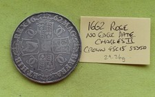 1662 Rose Silver CROWN Coin King Charles II (1660-1685) 29.34g ESC 15 S3350