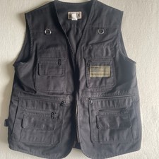 Classic Old West Styles Canvas Full Zip Vest XL Black Made in USA