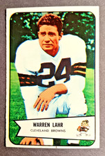 1954 Bowman Football #74 Warren Lahr Browns