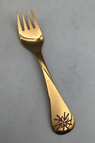 Fourchette à Découper Georg Jensen Vintage - Manche Bois Et Acier Inox - 13 Pouces
