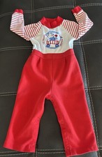 Vintage carters Baby One Piece Romper Red Teddy Bear Wagon Size 27-29 Lb
