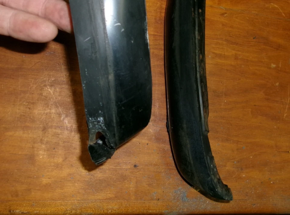 1964 Cadillac Rear Bumper End Right + Left Black Rubber Fillers to Rear Quarter - Image 3 of 4