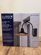 Brand New Lutec 12" Outdoor LED Wall Light 1576926 - 3000k Color, Ships Fast