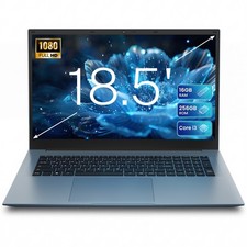 SGIN 18,5 Zoll Laptop 16GB RAM 256GB SSD Intel i3-10100Y Office DE-Tastatur FHD