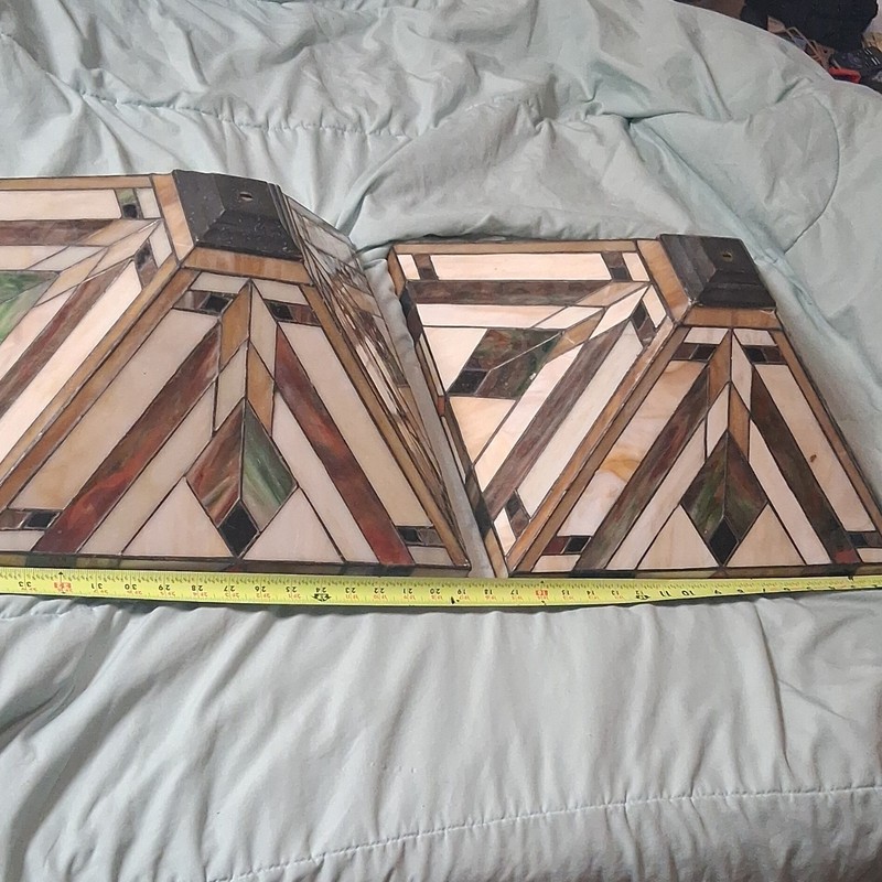 Tiffany Stained Glass 17L×17W×8H 6.lbs Each