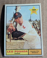 Sharp 1961 Topps #39 Leo Posada Kansas City Athletics Rookie Baseball Card- EX. rookie card picture