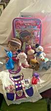 Large Lot Disney Junior's Doc McStuffins 7 Plushies 1 XS 4 T-Shirt 1 Roll Bag