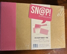 Simple Stories Sn p Binder 4"x6"- Pink Brand New