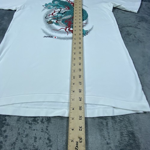 Vintage Japanese Dragon Shirt Mens L Graphic Single Stitch Soft Cotton Flag Y2K - Picture 6 of 8
