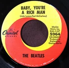 Beatles 45 1967 Baby, You’re a Rich Man First Press WITH the Comma, Nice VG/VG+!