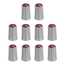 Potentiometer Control Knob ABS Guitar Knob for Bass 270 Degrees Grey Brown 20PCS