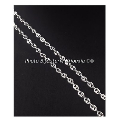 Kaffeebohnenkette 925/1000 Silber Längen wählbar 45 cm oder 50 cm MIXT 