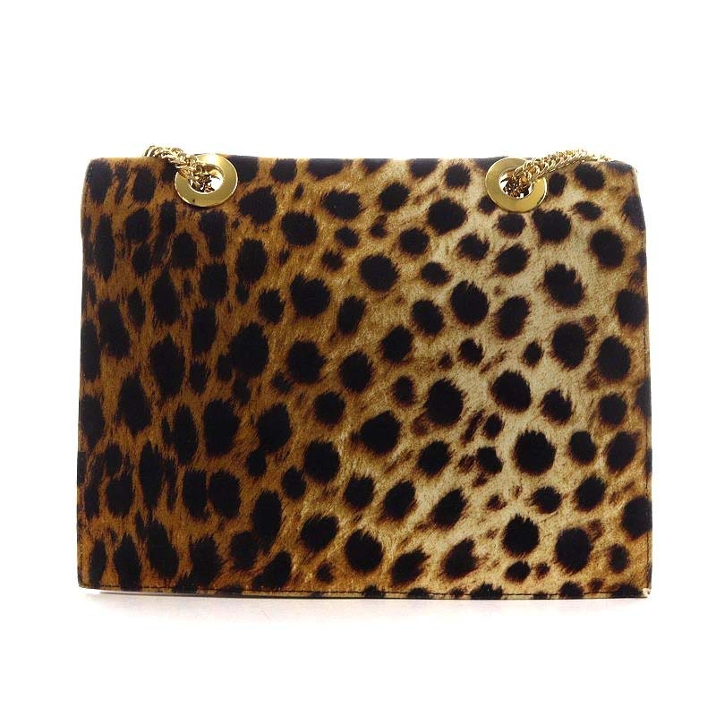 HALABY Shoulder Bag Leopard Pattern Leather Brown… - image 2