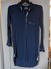 Victoria's Secret SLEEP SHIRT M Navy W/ Floral Sleepshirt Modal