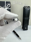 MB Meisterstück 163 Fountain Pen Platinum Trim Montblanc Leather Case Fast Bid" — photo 4