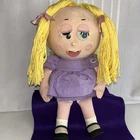 1963 Mattel Shrinkin Violette Doll Yellow Yarn Hair Lips Eyes Move Does Not Talk