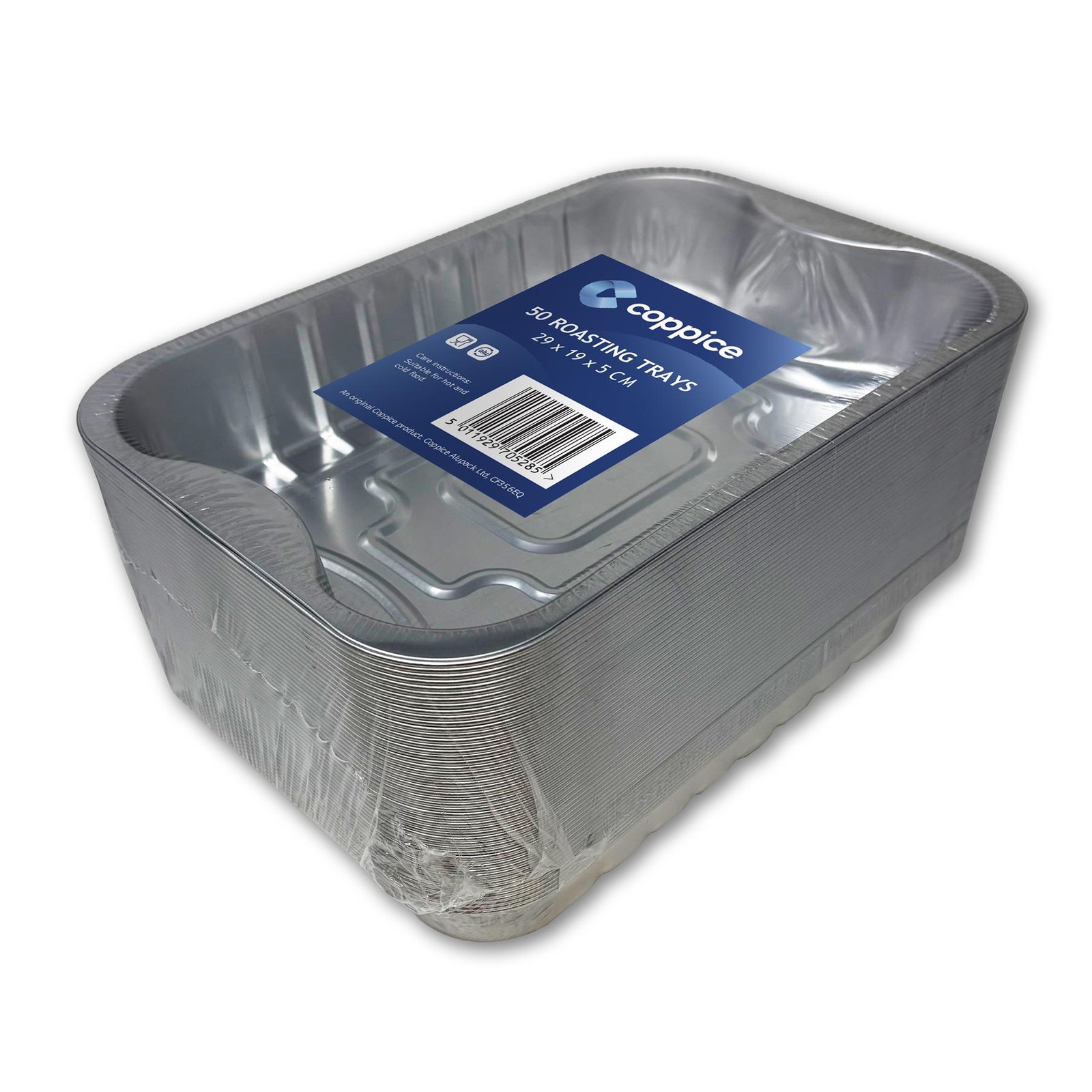 Aluminium Foil Strong Roasting Tray BBQ Food Safe 29x19x5cm 50Pk Coppice