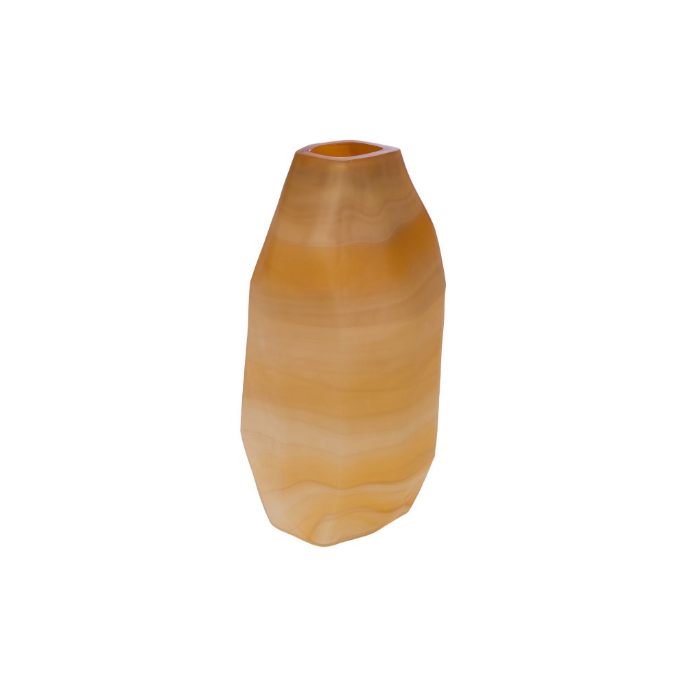 Vase Arun mat sable 32 cm verre pour déco salon moderne