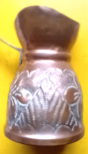Arts & crafts copper plated ladle with brass handle
