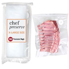 Chef Preserve Reusable Vacuum Sealer Bags for Food – 30 BPA-Free XL Large (12...