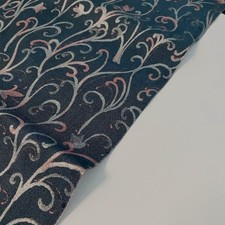 Silver Vine B 14x58 Hand Painted Vintage Japanese Kimono Silk Fabric RW2