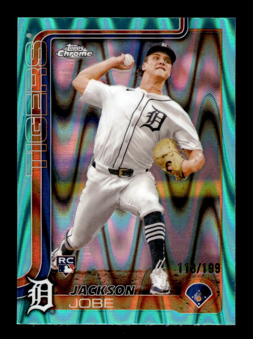 2025 Topps Chrome #249 Jackson Jobe Aqua Raywave Refractors #/199