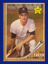 TOM TRESH ROOKIE yankees 1962 TOPPS #31 NEARMINT (OC) SHARP CORNERS NO CREASES