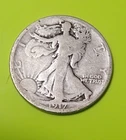 1917-D Rev  Walking Liberty Half Dollar -VG + # 1294