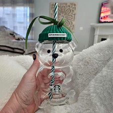 Starbucks Bearista Bear Glass Cup Limited Edition Collectible 2026 Authentic