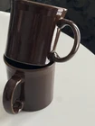 Fiesta Java Chocolate Brown Set of 2 Ceramic Ring Handle Homer Laughlin 12 oz