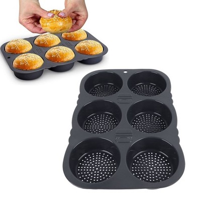 6 Cavity Hamburger Bun Mould Foldable Bread Mould  40  To +446  Heat N