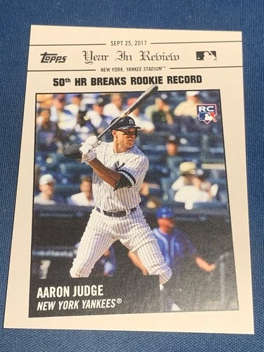 2017 Topps Throwback Thursday TBT Baseball #168 Aaron Judge Rookie Card RC