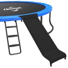 Trampoline Ladder Slide Kit Universal 3 Steps & Buffer Stairs for 10 12 14 ft