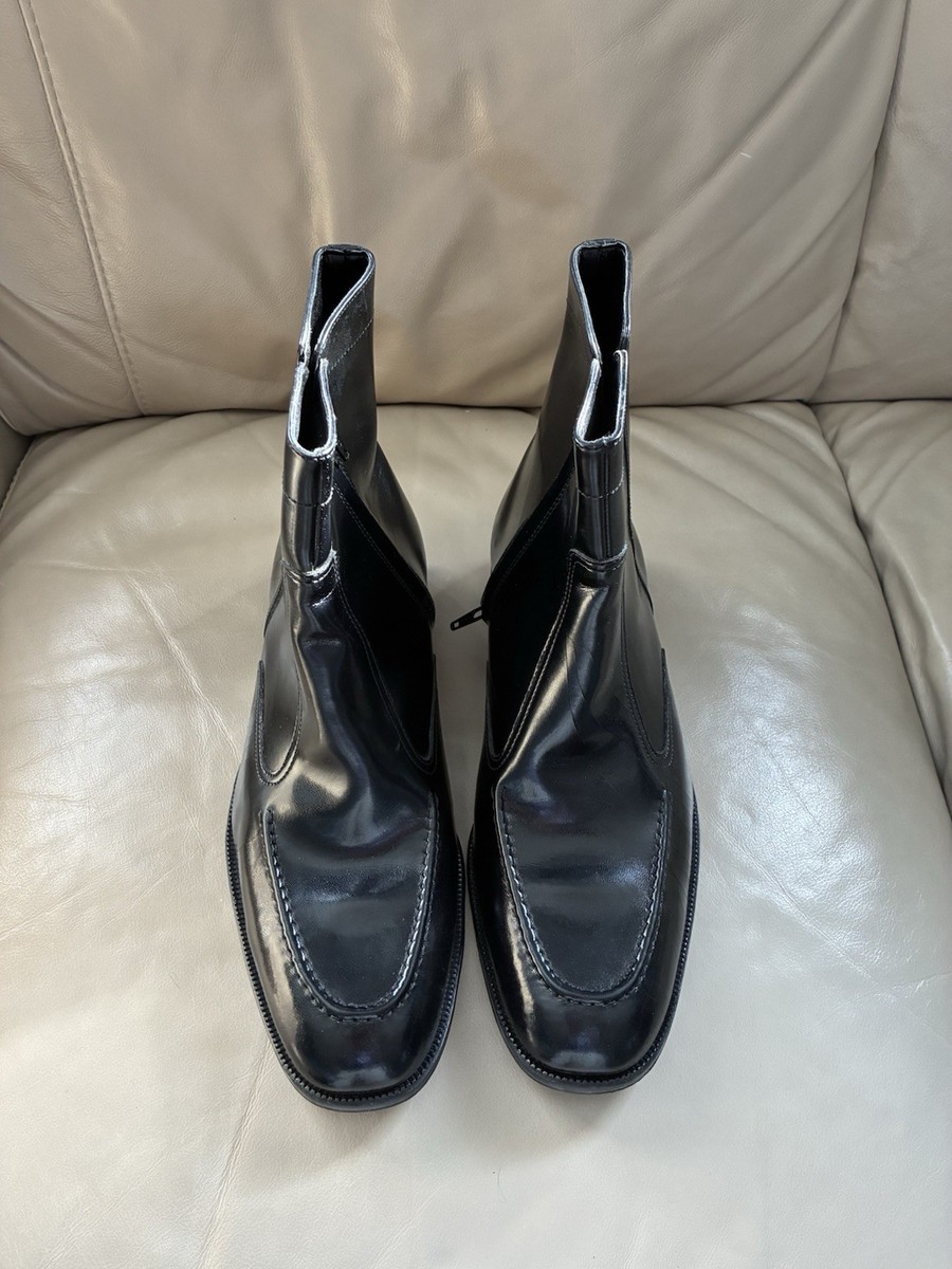 Florsheim Black Essex Moc Toe Zipper Boots, Size 10, Men's | eBay
