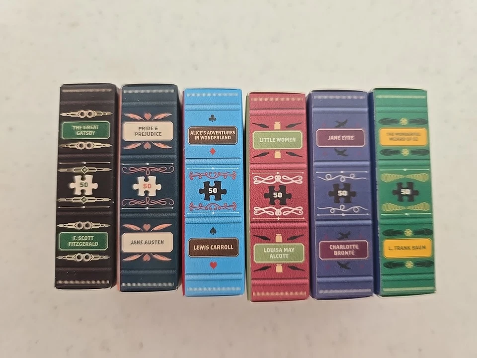 Professor Puzzle Mini Jigsaw Library Puzzles - Set of 6 Books Jane Eyre + MORE - Image 2 of 3